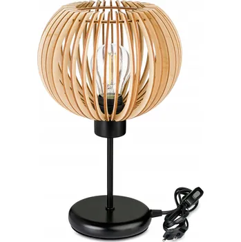 Lampička Stolní lampa LED-ONE Noční lampa nízká béžová, černá 60 W