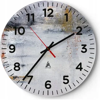 Hodiny Kuchyňské nástěnné hodiny 30x30 Abstrakce Moderní skleněné hodiny Tiché