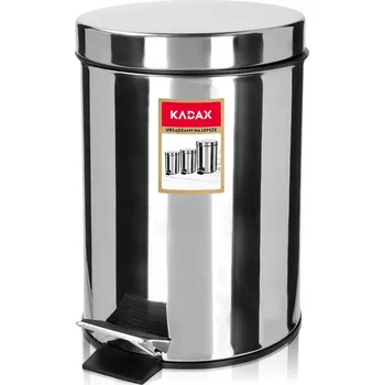Odpadkový koš Koupelnový kovový koš Kadax 5l stříbrný