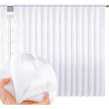 Záclona jednotlivá Syl Mar voálová bílá 500x250 cm s řasící páskou