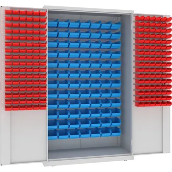 Malow Dílenská skříň s plastovými boxy BASIC - 1200 x 500 x 1990 mm, 84+192 boxů