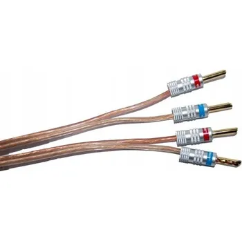 elektrický kabel Reproduktorový kabel PAV 4 banánky Cu 2 x 2,5 mm2 3 m