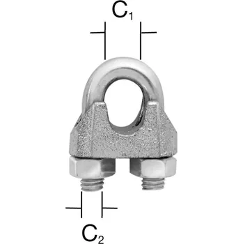 Stavební materiál Svorka lanová 13 mm zn 2 ks
