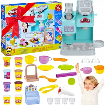 Modelovací hmota MODELÍNA PLASTELÍNA PLAY-DOH KAVÁRNA SADA 8 TUB PŘÍSLUŠENSTVÍ JAKO DÁREK