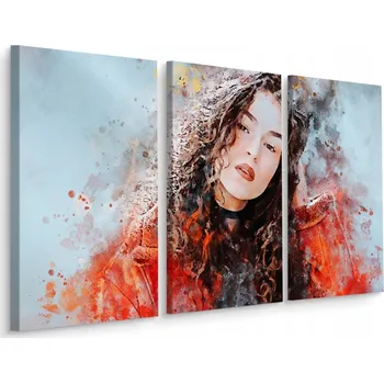 Obraz Obraz Tryptych TVÁŘ Ženy Akvarel Dekor 60x40