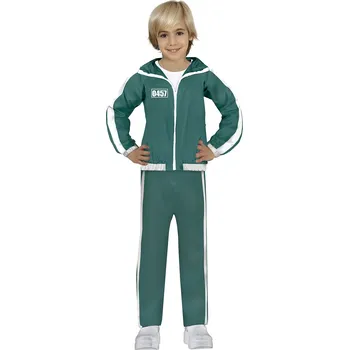 Karnevalový kostým Fiestas Guirca Dětský kostým Squid Game hráč zelený