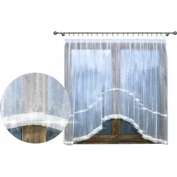 Záclona HOTOVÁ ŽAKÁROVÁ ZÁCLONA 500X170 S PÁSKOU A ZIRKONY