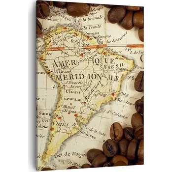 Obraz Obraz na plátně do obýváku, ložnice 50x70 mapa světa obrazy na zeď