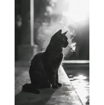 Plakát Plakát Kočičí pauza bez rámu 39,5 x 55 cm