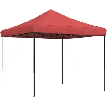 Zahradní stan OMAXI Skládací party stan pop-up vínový 292 x 292 x 315 cm 491205