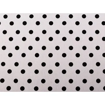 Bavlněná metráž / imitace lnu hrubší, puntíky