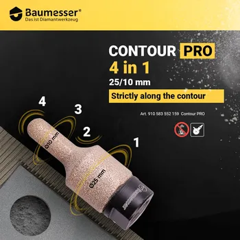 Řezný kotouč BAUMESSER 25/10 x M14 GF-V CONTOUR PRO fréza diamantová prstová