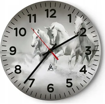 Hodiny Kuchyňské nástěnné hodiny 30x30 Zvířata Moderní skleněné hodiny Obývací pokoj Tiché