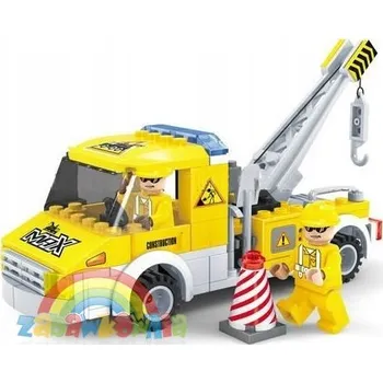 ostatní stavebnice STAVEBNICE DROMEDÁR Odtahovka s jeřábem 156 dílů