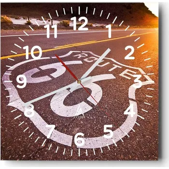 Hodiny Nástěnné hodiny do obýváku 40x40 Usa Tiché | Skleněné hodiny | Stylové a bezhlučné