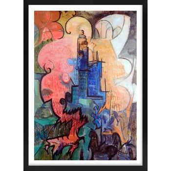 Obraz Město obraz L. Chwistek abstrakce Kubismus Formismus