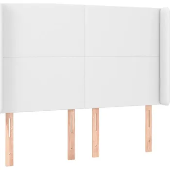 Čelo postele s ouškami bílé 147x16x118/128 cm