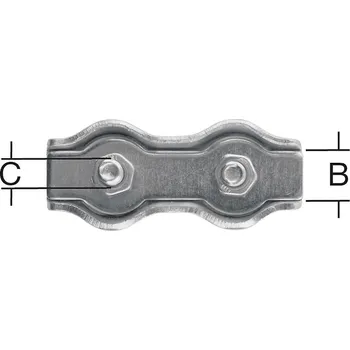 Tesařské kování Svorka lan. dupl. 2 zn 2 ks