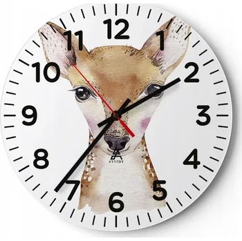 Hodiny Kuchyňské nástěnné hodiny 30x30 Zvířata Moderní skleněné hodiny Obývací pokoj Tiché