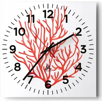 Hodiny Nástěnné hodiny do obýváku 40x40 Rafa Moře Tiché Skleněné hodiny Bez hlučný