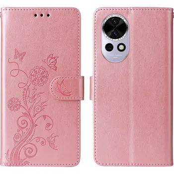 Pouzdro na mobilní telefon Flowery knížkové pouzdro na Huawei Nova 13 5G - růžové