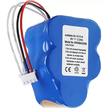 TopTechnology LP43SC3300P5 baterie pro Ecovacs Deebot 3000mAh Ni-MH 6V, kvalitní náhradní akumulátor pro robotické vysavače