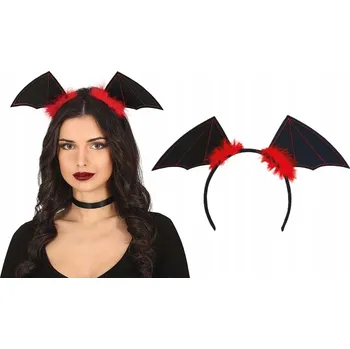 Karnevalový doplněk Čelenka Fiestas Guirca Křídla netopýra s peříčkem