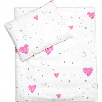 Sada do kočárku s výplní, I love Girl , růžová/bílá