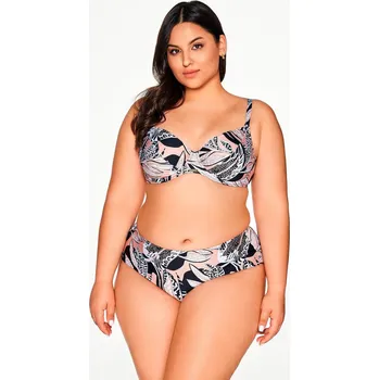 Dámské plavky Měkká plavková podprsenka Ava Latte s květinovým vzorem, latte 75E i384_99062924