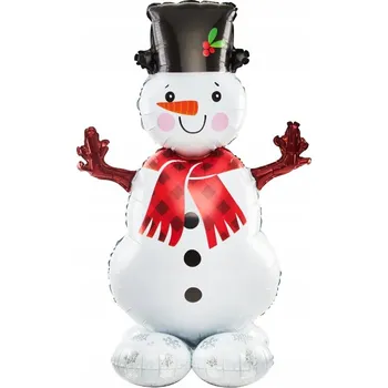 Balónek Foliový balónek SNĚHULÁK stojící dekorace Štědrý den Mikuláše 110 cm