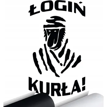 Samolepicí dekorace na vozidlo SAMOLEPKA na auto LOGO KURŁA! 9x16 cm