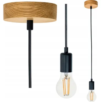 Závěsné stropní LED svítidlo E27 0-100 cm Dubové Přisazené Závěsné do obýváku Loft