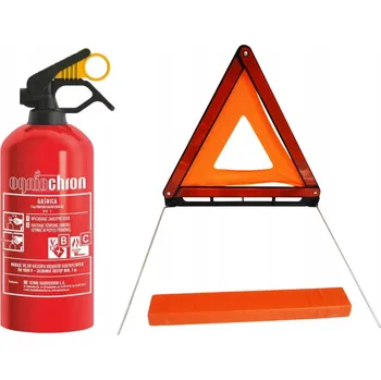 Základní sada do auta Hasicí Přístroj + Homologovaný výstražný trojúhelník