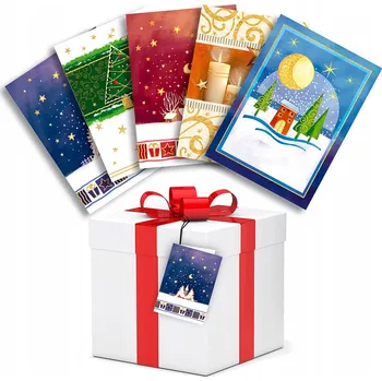 Vánoční dekorace Vánoční ozdoba na dárky SADA 4 kusy Dárek Mikuláš