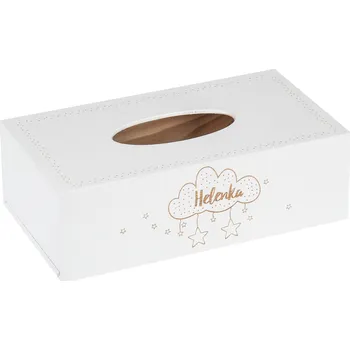 Zásobník na papírové ručníky BÍLÝ KRABIČKA NA UBROUSKY na kapesníky krabička na kapesníky + JMÉNO eko