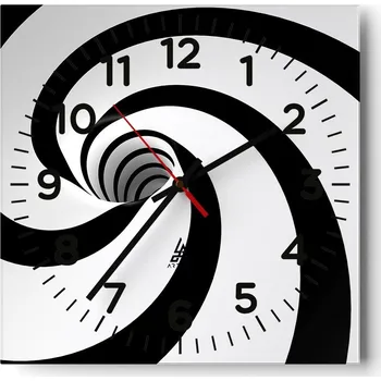 Hodiny Kuchyňské nástěnné hodiny 30x30 Abstrakce Skleněné hodiny do obýváku Moderní Tiché