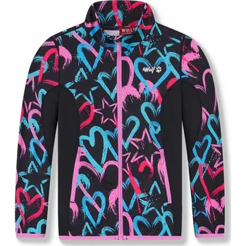 Dětská móda Outdoorová dívčí mikina Wolf M2543 vel. 116,122,146 černá se vzorem