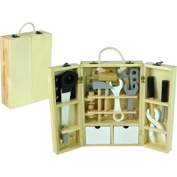 Sada Malého Kutila Dřevěný Kufřík s Nářadím Dětská Dílna