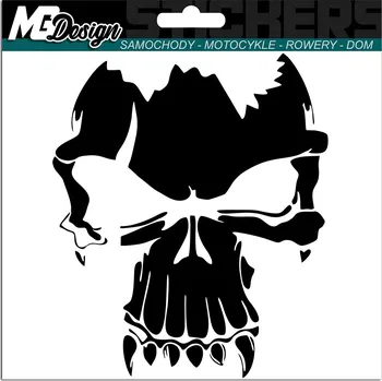 Samolepicí dekorace na vozidlo NÁLEPKA na auto LEBKA LEBKA SKULL 13x15