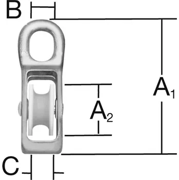 Stavební materiál Kladka do 12 mm zn 1 ks