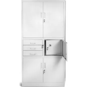 Šatní skříň Kancelářská skříň s trezorem na spisy a dokumenty Jan Nowak Filip II: šedá