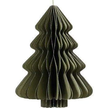 Vánoční ozdoba Papírová ozdoba ve tvaru vánočního stromku ZELENÝ STROMEK Honeycomb 20 cm