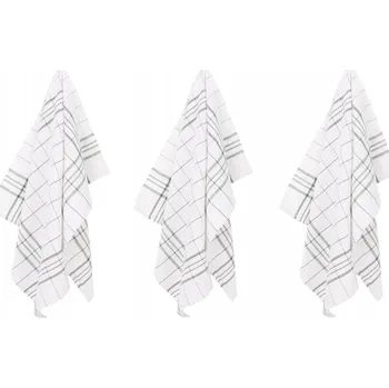 Utěrka VELKÉ KUCHYŇSKÉ UTĚRKY BAVLNĚNÉ VZOR KOSTKA 50x70 cm SADA 3 ks