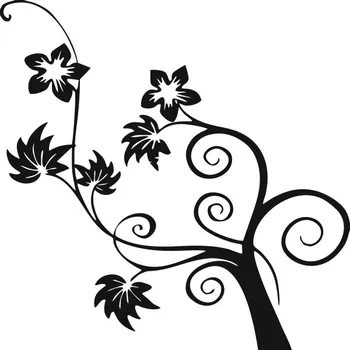 Samolepící dekorace Samolepka na stěnu na zeď KVĚTINY Kytičky 100 cm