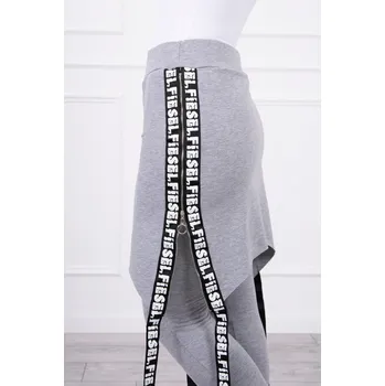 Dámské kalhoty Dámský šedý kalhotový overal s nápisem Selfie K-Fashion, UNI i519_15297-U