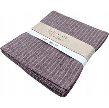 ubrus Velký ubrus 140x240 cm do jídelny Bordó s proužky
