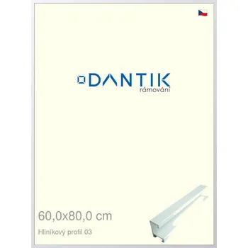 Rám na obraz DANTIK rámeček 60x80 | ALU profil 7003 Bílá matná (Plexi Čiré) (Vyrobeno s láskou u nás v DANTIKU)
