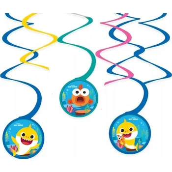 Party dekorace Dekorativní svíčky Amscan Baby Shark 60 cm 6 ks