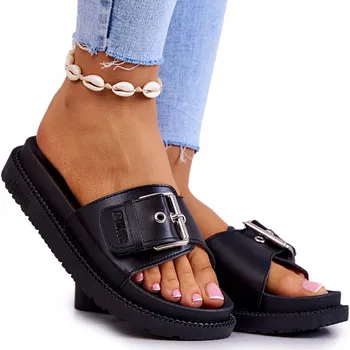 Dámské pantofle Černé Nazouváky Big Star na platformě JJ274A307 36