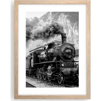 Obraz Obraz plakát v rámu světlý dub do obývacího pokoje 30x40 řada foto plakáty na zeď